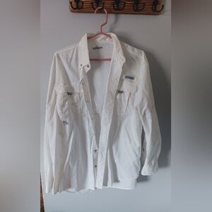 NWOT Columbia White Long Sleeve Button Down